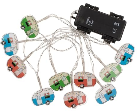 Catena luminosa da campeggio, decorazione per roulotte, camper, luce d'atmosfera, per esterni, luce notturna a LED, accessori pratici, accessori per gadget, decorazione d'interni per campeggio e