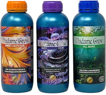 Madame Grow - Concime Universale per Tutti i Tipi di Piante - Rafforza e Accelerà la Crescita - Soluzione da3 x 1 L