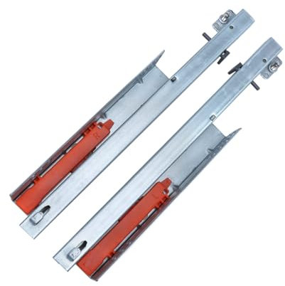 LYUCAYHQ Unterbau-Schubladenschiene, 1 Paar Rebound Press Push to Open Bodenmontage für Möbel, Küche, Bad, Schubladenauszüge, 25 kg (Size : 500mm/20in)