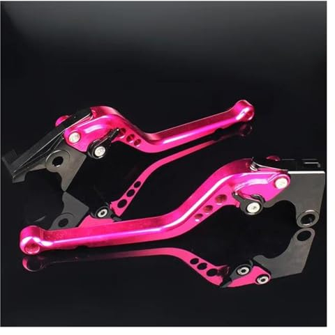 ZTQLIJQF Bremskupplungshebel Für YAMA&HA WR 125 250 500 1991-1995 Motorrad Einstellbare Bremsen Kupplungshebel Motorrad Bremse Kupplungshebel Griff(177mm Pink)