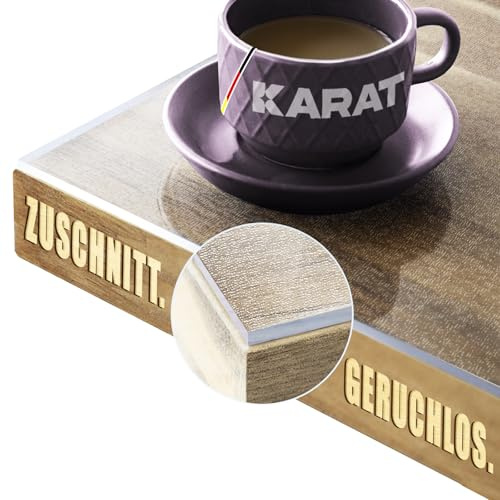 KARAT Transparente mattierte Tischfolie mit gerader Kante - Tischdecke nach Maß, Größe wählbar - Folie, Schutzfolie mattiert, Tischschutz (Imperial, B:40 x L:150 cm)