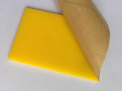A4 210x297x3mm Acrylblatt Bunte Opacitas Gussglasplatte for Schilder, Displayprojekte, Bastelarbeiten(3mm 235 Yellow,200x300mm)