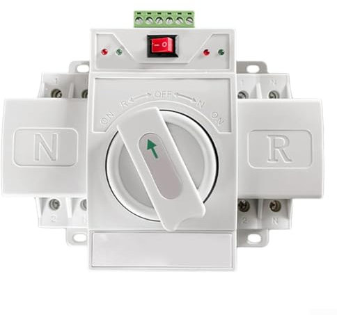 ZYWUOY Interruptor de transferencia automática de doble potencia, 2P/4P 63A, interruptores de control de alimentación dual AC400V (2P)