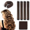 GROFIS 5 Stück Hitzefreie Lockenwickler, Lockenwickler Über Nacht mit Haken, Heatless Curls Band, Overnight Blowout Locken Ohne Hitze für Lange Medoum und Kurze Haare, Braun