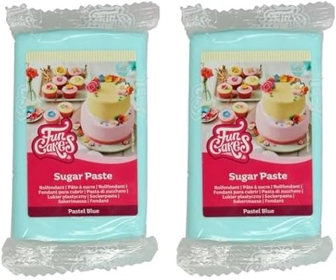 FunCakes Pasta de Azúcar Azul Pastel 250 g (Paquete de 2)