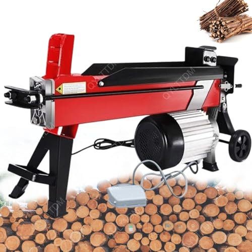 Heavy Duty Electric Log Splitter, 8 Ton Electric Log Splitter, Splits Logs Up to 550mm in Length, with Foot Switch and Cross Cutter Head, The Diameter Within 35 mm, for Firewood Forestry Harvest