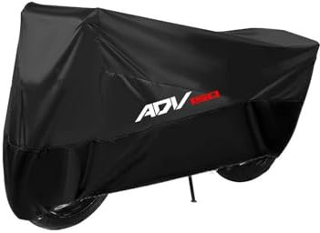 Motorradschutz für Parken Für ADV150 ADV 150 Motorrad-Schutzhüllen Für Den Außenbereich Regendicht Und Staubdicht(Schwarz,M for 160cm)
