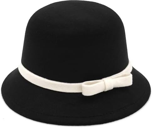 BAOKELAN Women Felt Cloche Hats Vintage Bowler Bucket Hat