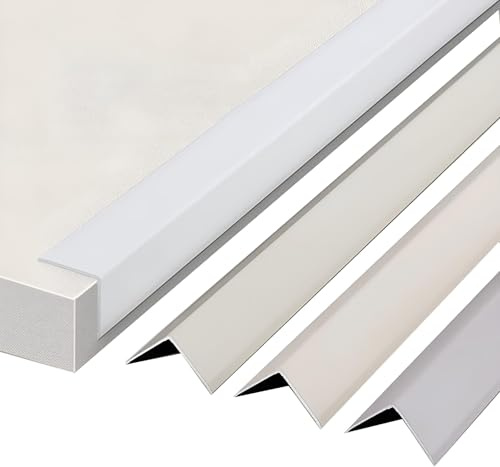 Coayuou Ecken- & Kantenschutz 90cm* 3 Stück Winkelblech Aus Aluminium Fliesen Abschlussleiste Winkelleiste Küchenarbeitsplatte Für Wände, Möbel Und Treppen, Schützt Vor Abnutzung(Meridiangrau,25*25mm)