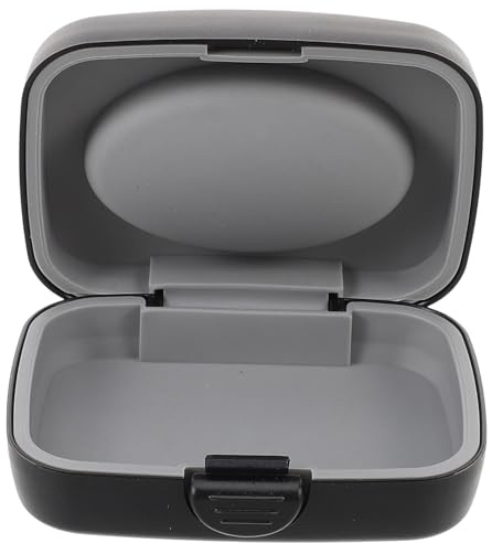 Portable Shockproof Hearing Aid Case Box for Travel, Black ABS PVC