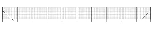 Hoodmeel Maschendrahtzaun komplettset 1,4 x 25 m Maschendrahtzaun Anthrazit Gartenzaun verzinkter Stahl mit PVC-Beschichtung
