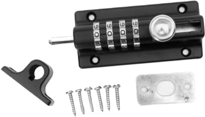 SKISUNO Serrure à Code sans Clé Compacte et Légère Verrou Coulissant Antirouille pour Porte Intérieure et Extérieure Serrure de Sécurité pour Maison Placard et Portail