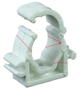 20pcs Plastic Clamp Holder for Water Pipe Tube Fittings with Cover Diameter 16mm 20mm 25mm 32mm(20pcs 25MM)