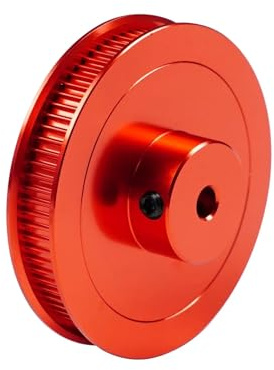 Puleggia dentata GT2 da 80 denti, puleggia sincrona 2GT, foro 5 mm for cinghia dentata da 6 mm, ruota motrice in lega di alluminio GT2 da 80 denti(Red/6mm)