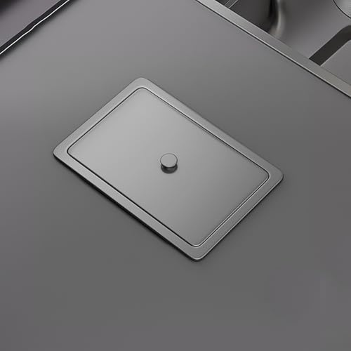 Couvercle de Poubelle Plan de Travail, Acier Inoxydable, Couvercle Poubelle Automatique Encastrable(Gray,29.5x19.5cm/12x8in)