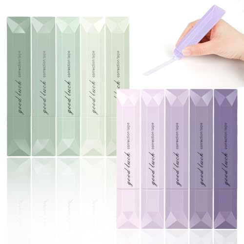 Encuryna 10 Stück Kleberoller Doppelseitiges Klebeband Stifte, Fotokleber Doppelseitig Selbstklebend Roller, Scrapbook Klebestift zum Basteln Fotoalbum Fotoalben, Karten, Fotos, Basteln, Tagebuch