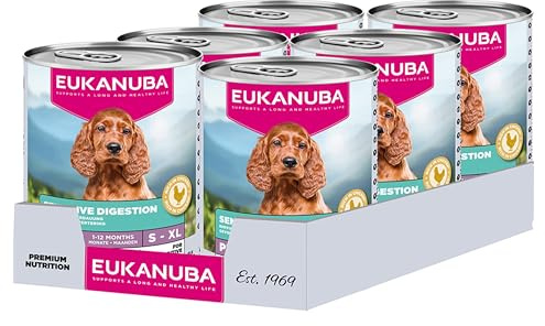 Eukanuba Puppy Sensitive Digestion Wet Dog Food Chicken 6 x 400g