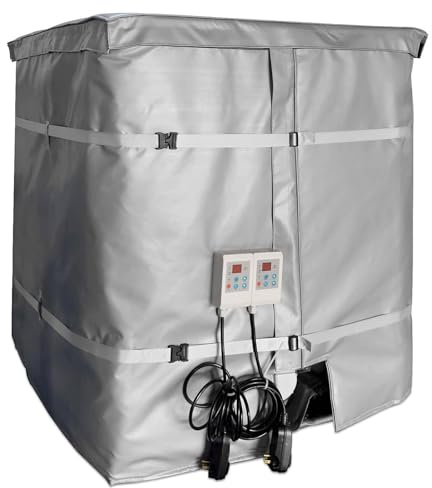 Drum Heater Blanket, 55-275 Gallon Tote Heating Jacket with Adjustable Thermostat, Waterproof Thermal Wrap for Outdoor Use