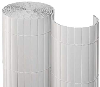 bambus-discount.com PVC Sichtschutz eco-Ausführung 100 x 300cm weiß für Balkon - Sichtschutzmatte Kunststoffmatte Balkonverkleidung 1m x 3m
