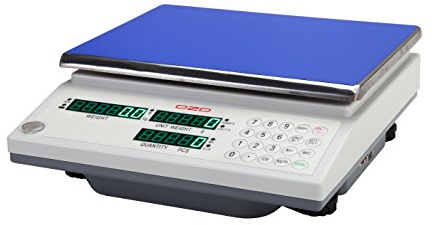 DZD DJ30KC Zählwaage 1g Schritte bis 30kg mit großer Wägefläche und Akku, perfekt für Inventur im Lager