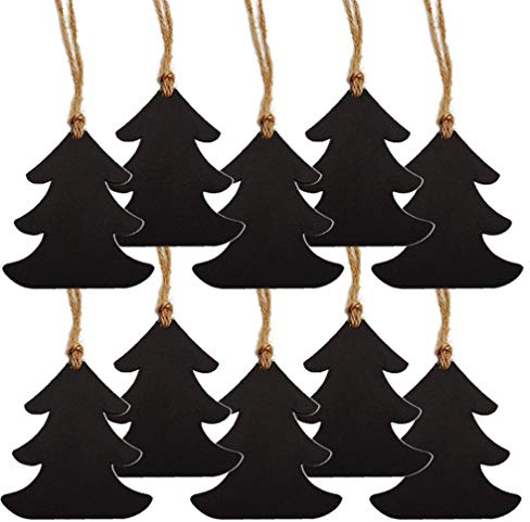 Amosfun 10 Stück Mini Holz Kreidetafeln 7X6.2 Zoll Schwarz Tafel Tags Für Herbst Tischdeko Draußen Dekoartikel Herbstdeko Gesteck Kürbis
