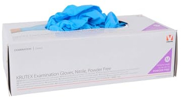 Krutex Nitrile Clinic Gloves PF, Medium, 100 per Pack