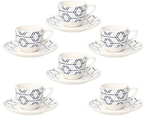 Set 6 tazze caffè con piatto