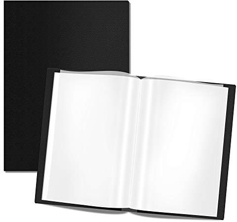 Livre de présentation 40 Pochettes transparentes Pochettes Protecteurs Portfolio Art Livre transparent pour les œuvres d’art, feuille de rapport, lettre (peut accueillir 61.5 x 47 cm)