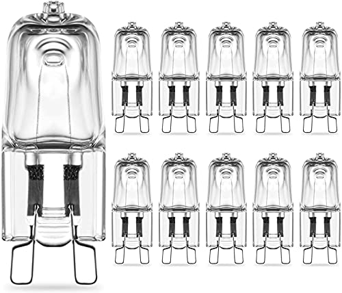 RuLEDne G9 Halogenlampen 60W 2800K Warmweiß 750lm Klar Kapselbirne Dimmbar, 230V Halogen Leuchtmittel Halogenlampe Mit G9 Sockel, kein Flackern, 360° Abstrahlwinkel, 10er Pack