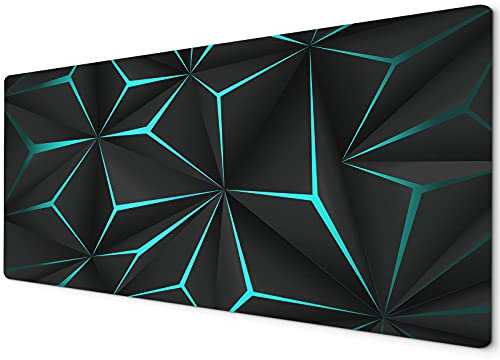 LARGE XXL GAMING MOUSE MAT | 900 x 400 - BLACK NEON BLUE