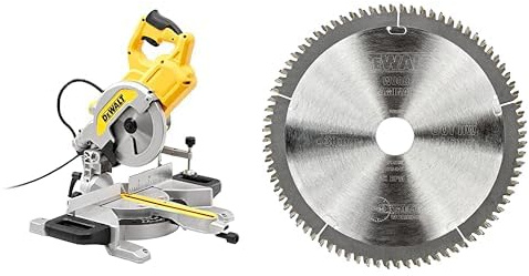 Dewalt Paneelsäge/Kreissäge (1800 Watt) DWS777 + 1x Kreissägeblatt Extreme (216/30mm 80TFZ, extra feines Finish) DT4286