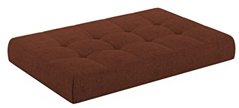 chilly pilley Palettenkissen Palettenauflage Schräg Geschnitten Gesteppt Palettenpolster Gartenkissen Garten Kissen Indoor Outdoorkissen Farben und Größen (Orange, 120x60x15cm)