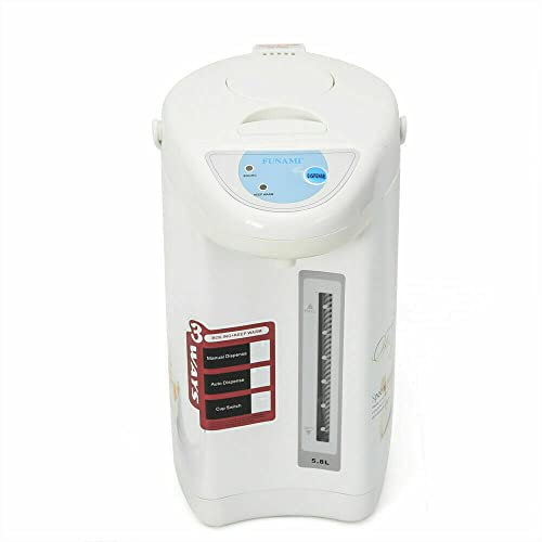 Dispensador de agua caliente, 750 W, de acero inoxidable, termo con control por botones, dispensador de agua de 4 litros eléctrico para escuela, hogar, oficina, hotel (color blanco)