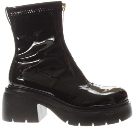 LIU JO Scarpe Donna Stivale Carrie 26 Ankle Boot Nero Vernice D24LJ08 SF3051 40