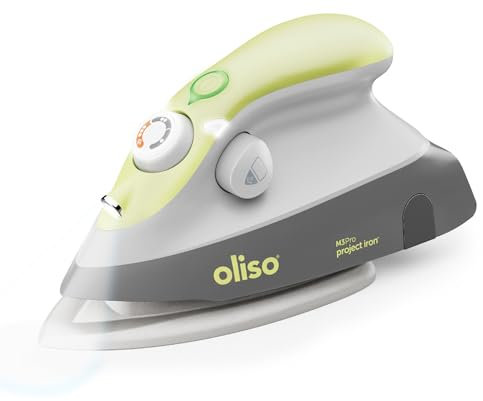 oliso M3Pro Project Mini Steam Iron - Sewing, Quilting, Travel - Pistachio