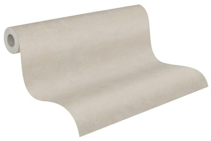 A.S. Création Uni-Vliestapete in Textiloptik – Grau, Beige – 10,05 x 0,53 m | Einfarbig & vielseitig kombinierbar – matte Wandtapete, ansatzfrei & spurlos abziehbar – für Wohn-, Schlaf- & Arbeitszimmer