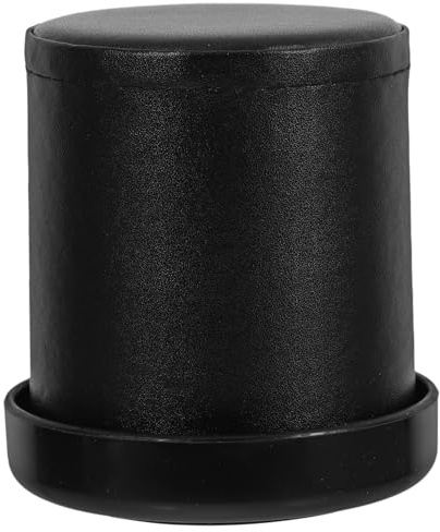 TOYANDONA Gobelet À Dés Muet avec Couvercle Doublé Feutre Accessoire Compact Et Souple pour Jeux De Société Fêtes Et Soirées 3.94X3.54X3.54In