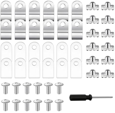 49 Teiliges Hockey Helm Reparatur Set, Football Helm Hardware Set, R- Förmige Fußball Visier Clips, Schrauben, Muttern mit Gummidichtungen für Fußball Hockey Übungen