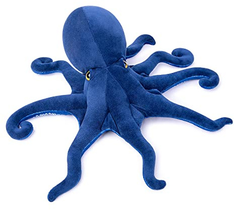 lilizzhoumax Oktopus plüschtier 85cm/33”, Simuliertes Tier Oktopus Plüschtier, Kawaii Oktopus Fisch, Realistische Oktopus Plüsch Spielzeug für Wilde Tiere, Geschenk für Kinder blau