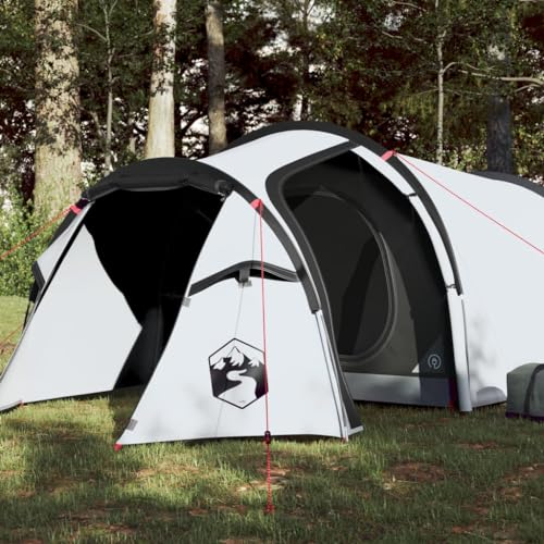 Annlera Tunnelzelt 2 Personen Weiß, verdunkelnd Campingzelt inkl. Vordach & Boden Zelt mit Schlafkabine Camping Wasserdicht Outwell Zelt Strandzelt 360x135x105 cm