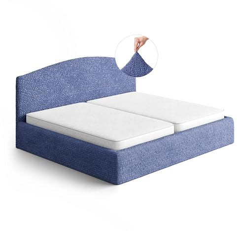PAULATO Husse für Kingsize-Bett über das Kopfteil und Grundgestell rüberziehen, Husse für Boxspringbetten 180-220cm Mikrofaser, bi-elastisches, kratzfestes und maschinenwaschbares Gewebe Made in Italy