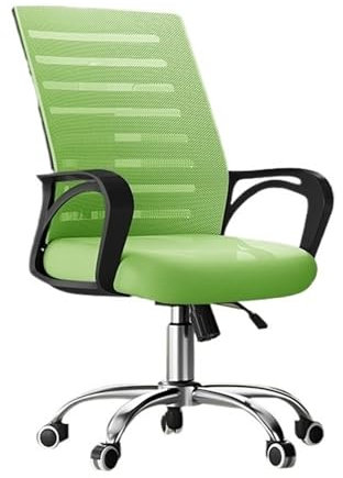 Zhaoj24-05 Bürostuhl Ergonomischer Bürostuhl Ergonomischer Schreibtischstuhl mit Rollen und gestreifter Netzrückenlehne Drehbarer Arbeitsstuhl Schreibtischstuhl(Green)