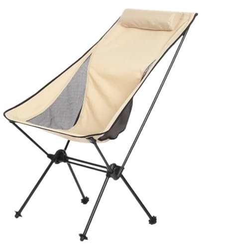 AMULONG Klappbarer Campingstuhl Campingstuhl Mit Hoher Rückenlehne, Klappbare Rucksackstühle Für Outdoor-Reisen, Picknick, Wandern, Angeln Reisestuhl Faltstuhl Anglerstuhl(B)