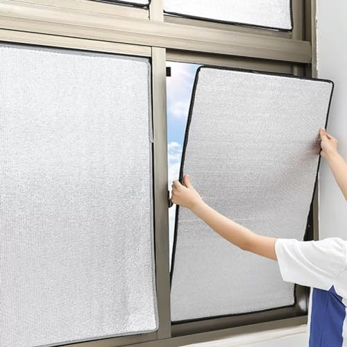 Film de Fenêtre Thermique en Papier D'aluminium,6mm Film de fenêtre réfléchissante de Chaleur,Bouclier D'isolation Thermique,Film de Protection Solaire pour Fenêtre (40cm x 180cm)
