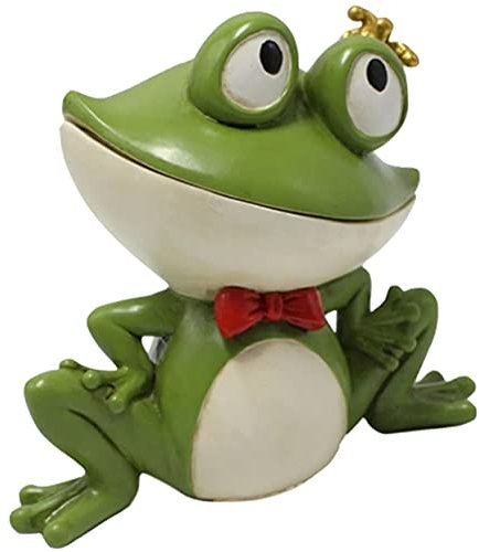 RORPOIR Frog Shaped Key Storage Box Resin Jewelry Tray Organizer Hallway Entryway Decorative Display Stand for Home Office