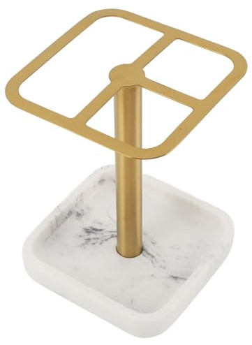 Culnflun Zahnbürstenhalter, Edelstahl, Zahnbürstenhalter, Rostfrei, Zahnpasta-Aufbewahrungsständer, 3 Steckplätze, Dental-Organizer, Badezimmer (Gold)