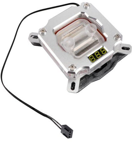 HOMSFOU Wasserkühlblock für CPU watercooling temperaturanzeige Wasserkühlung temperatur anzeige CPU-Wasserblock für Computer CPU-Wasserblock- -Synchronisation Silver