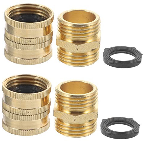 PHENOFICE 2pairs Quick Connect Hose Fittings Brass Hose Connector Garden Tap Adapter