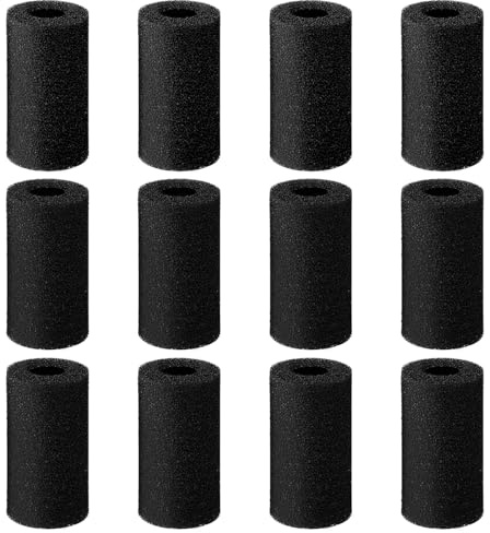 12Pack Pre-filter Sponge for Aquarium Sponge Filter Aquarium Foam Rolls Shrimp Fry Fish Tank Filters 0.8 Intake Replacement Filters Sponges for Small Fish Shrimp Fry Fishes Tank Covers Accessories