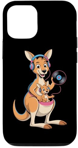 Kangourou Dj Avec Casque Vinyle Musique Coque pour iPhone 12/12 Pro